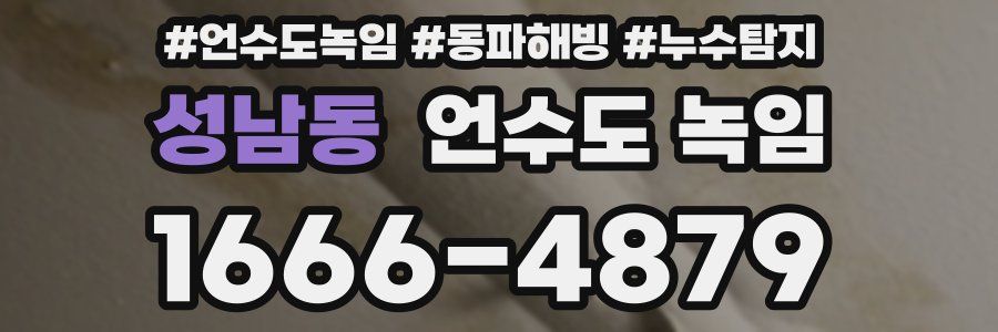 성남동 언수도 녹임