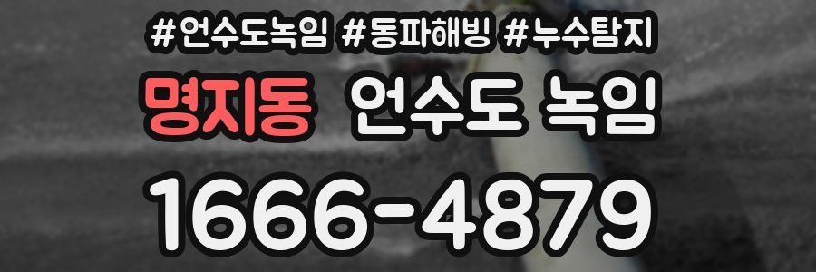 명지동 언수도 녹임