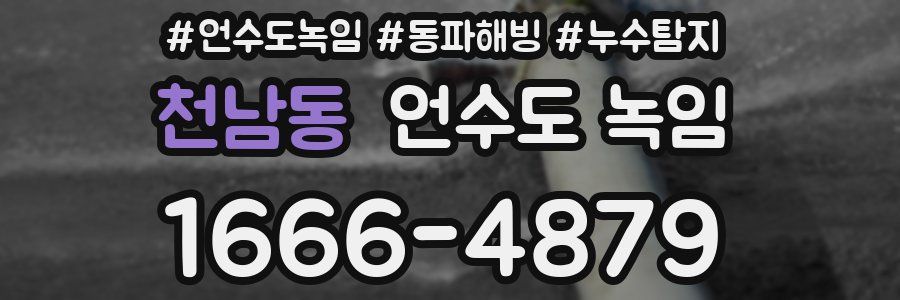 천남동 언수도 녹임