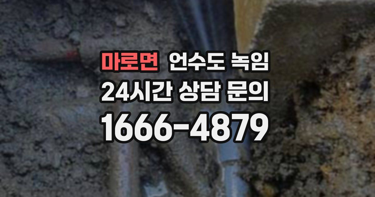 마로면 언수도 녹임