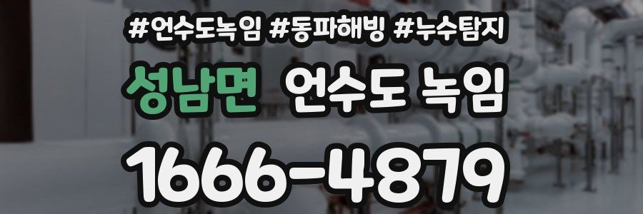 성남면 언수도 녹임