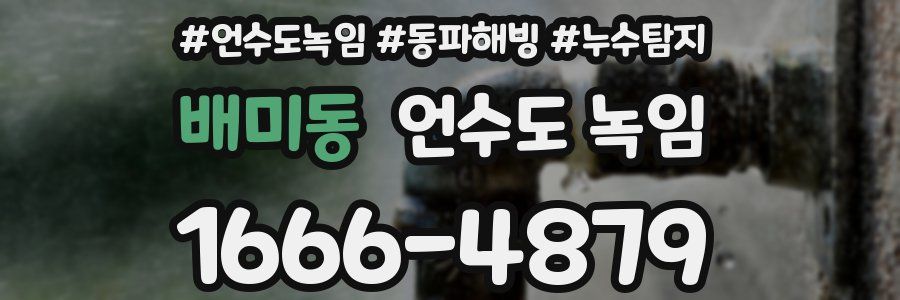 배미동 언수도 녹임