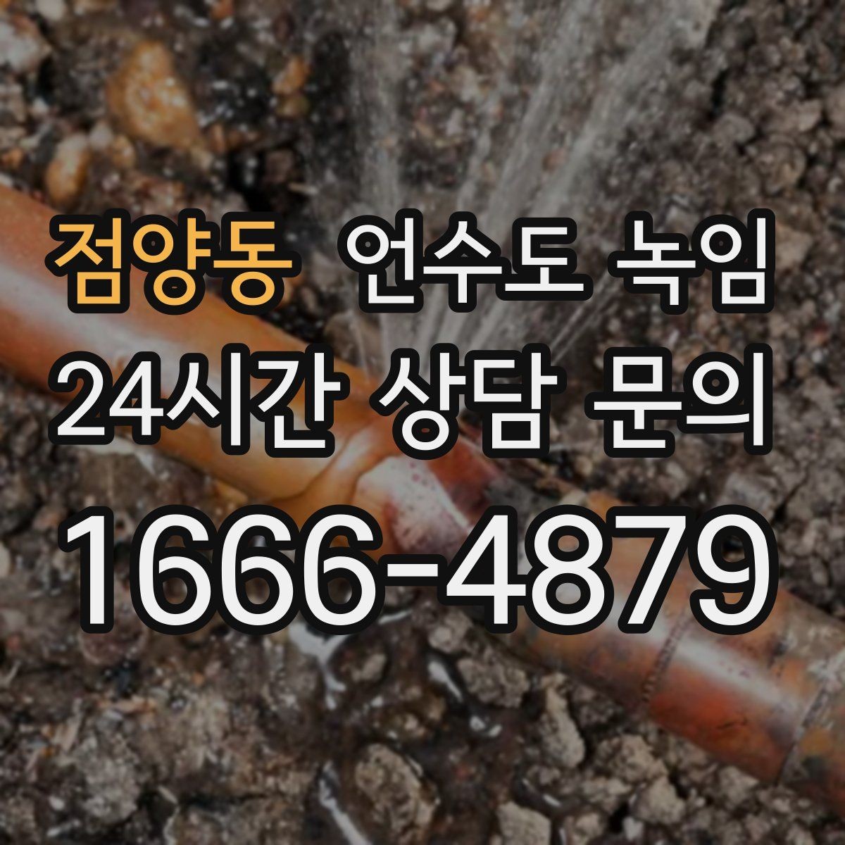 점양동 언수도 녹임 온수만 안 나올 때와 냉수도 안 나올 때 차이