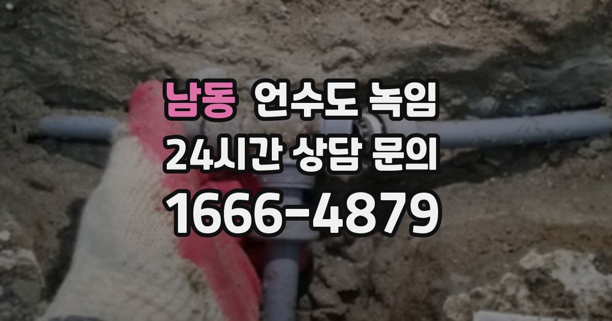 남동 언수도 녹임