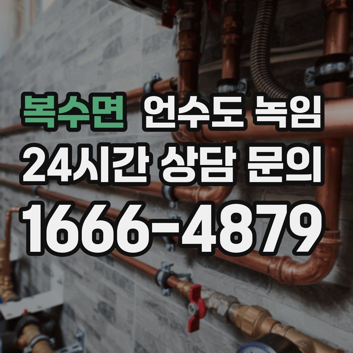복수면 언수도 녹임 여러 수전이 동시에 약해지면 메인 라인을 의심