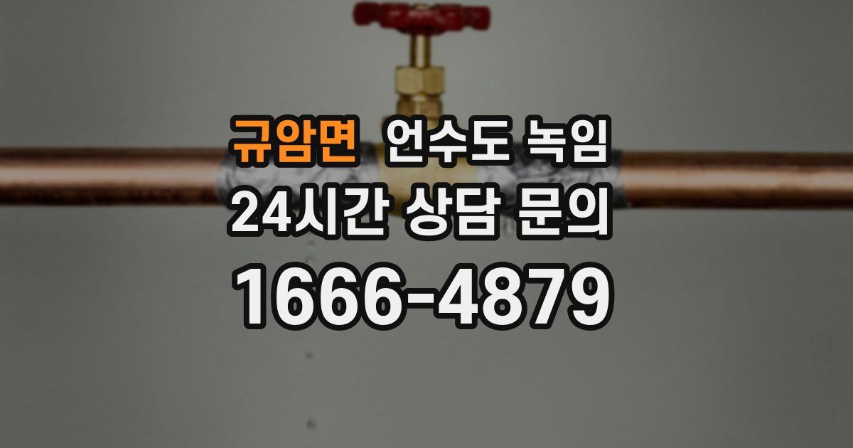 규암면 언수도 녹임