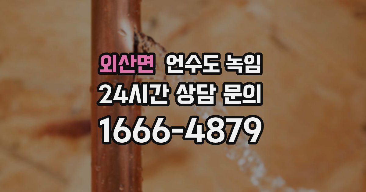 외산면 언수도 녹임