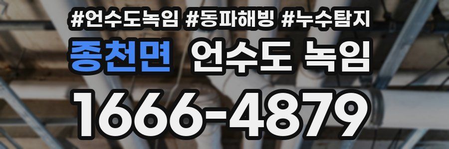 종천면 언수도 녹임