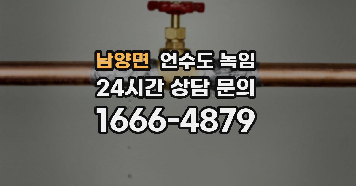 남양면 언수도 녹임