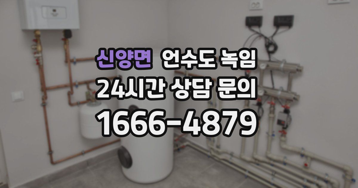 신양면 언수도 녹임