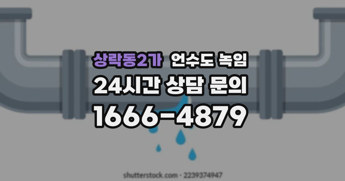 상락동2가 언수도 녹임