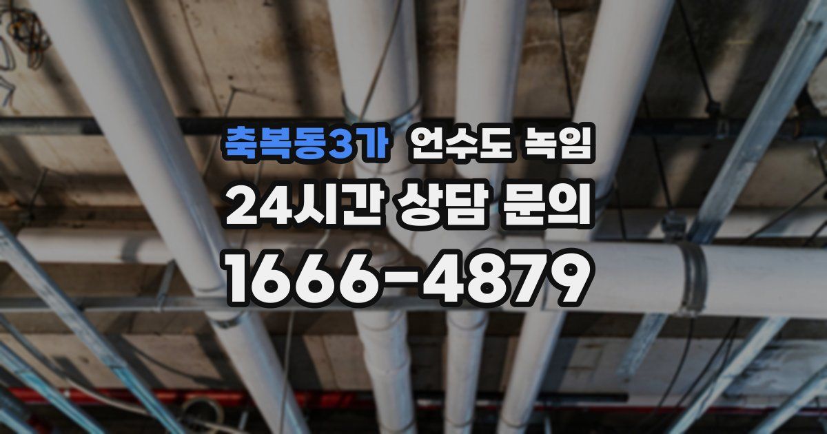 축복동3가 언수도 녹임