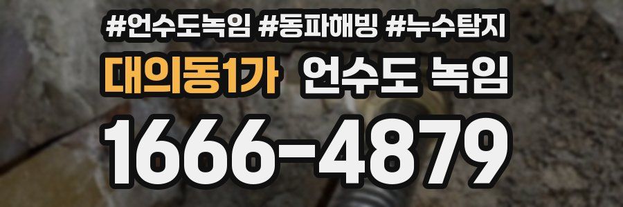 대의동1가 언수도 녹임