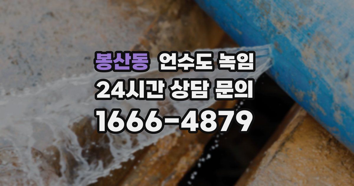 봉산동 언수도 녹임
