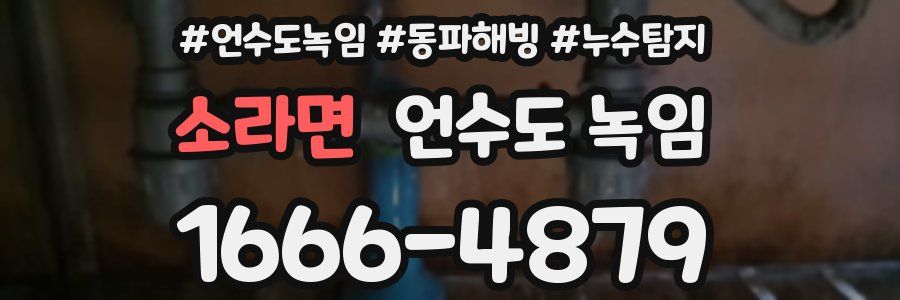 소라면 언수도 녹임