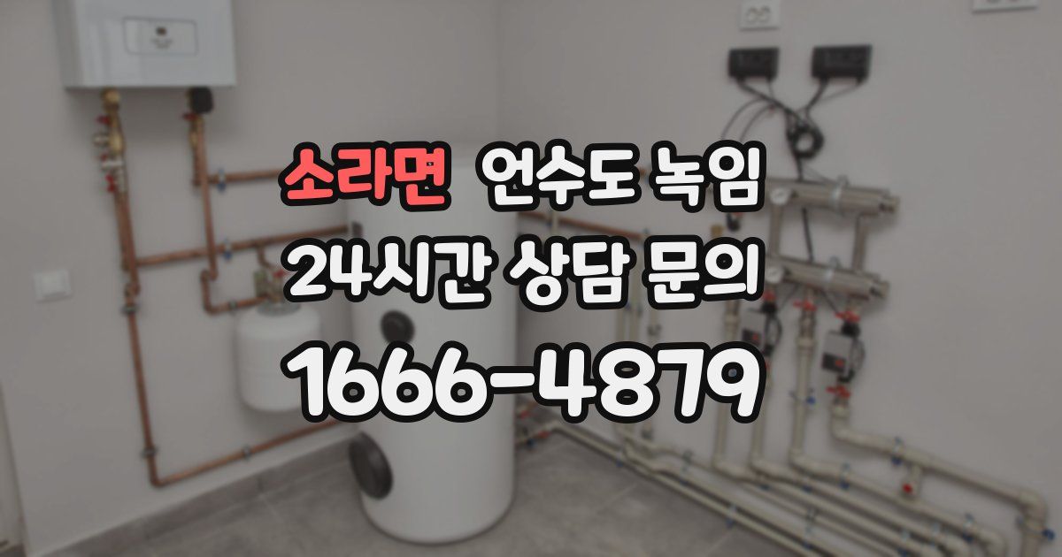 소라면 언수도 녹임