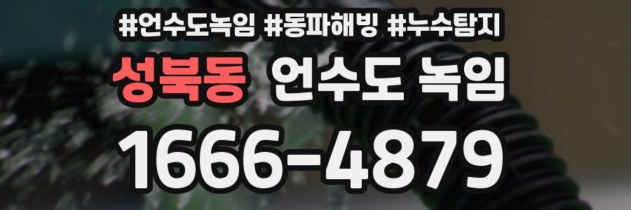 성북동 언수도 녹임