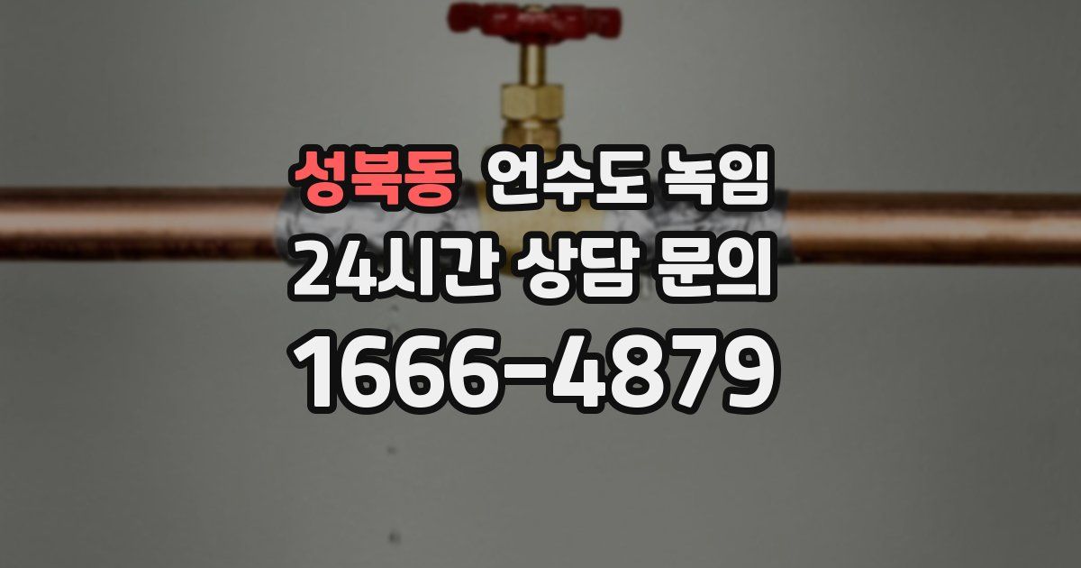 성북동 언수도 녹임