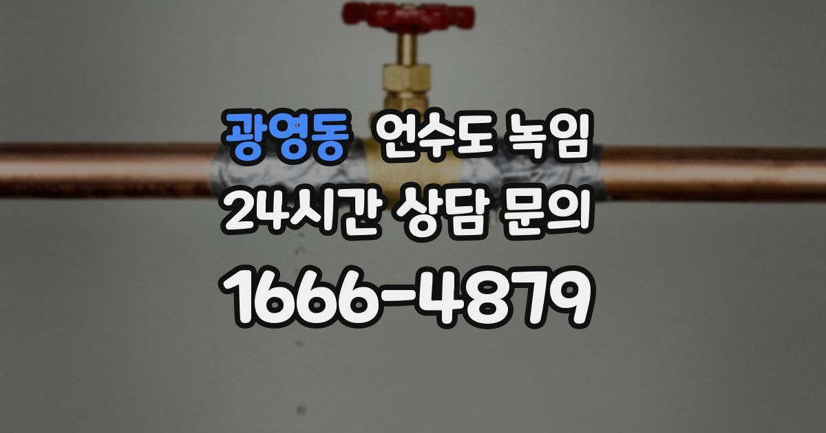 광영동 언수도 녹임