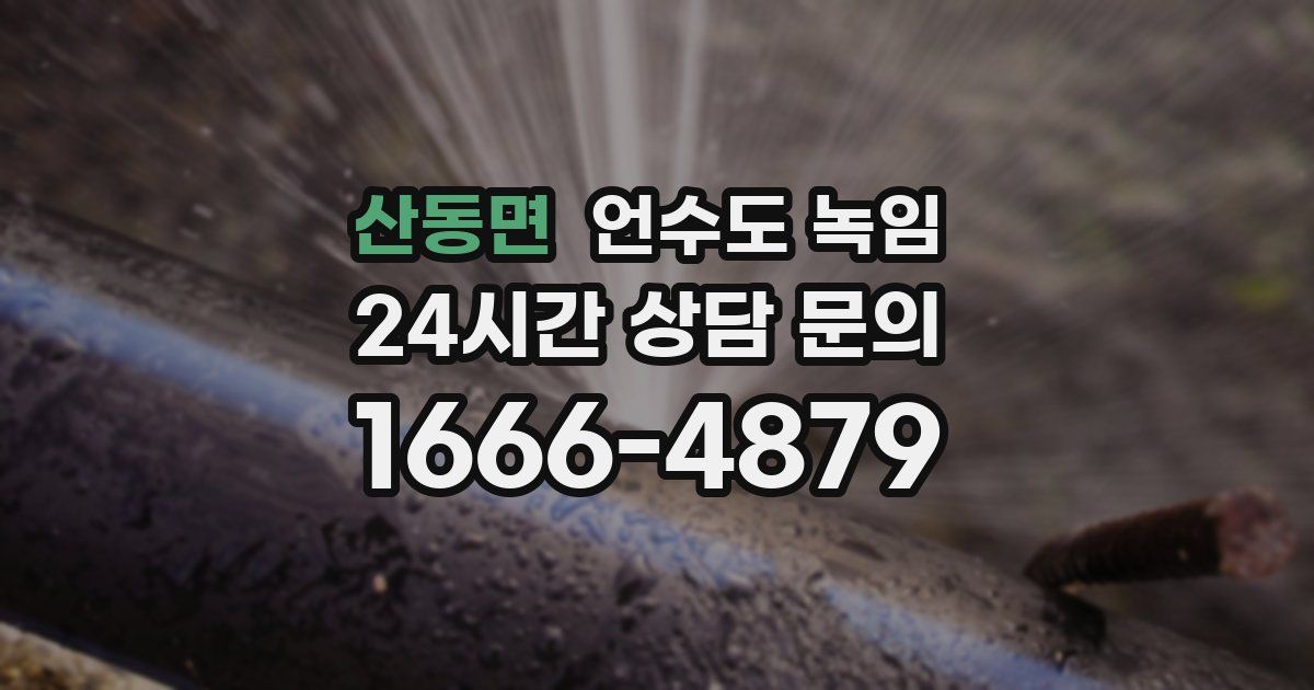 산동면 언수도 녹임