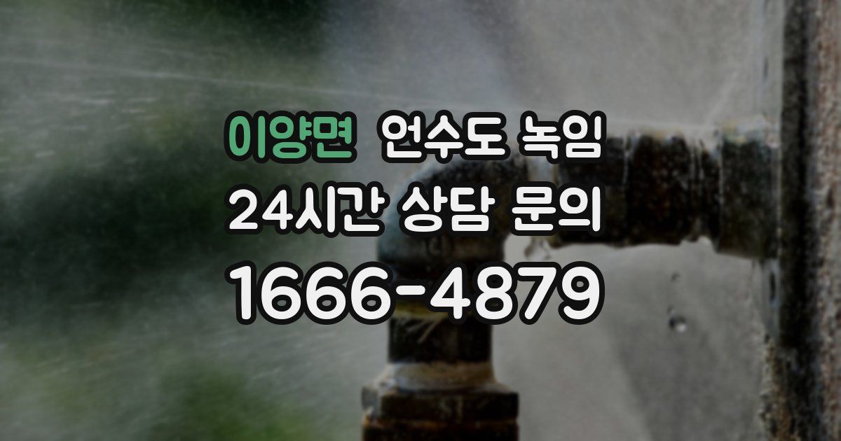 이양면 언수도 녹임