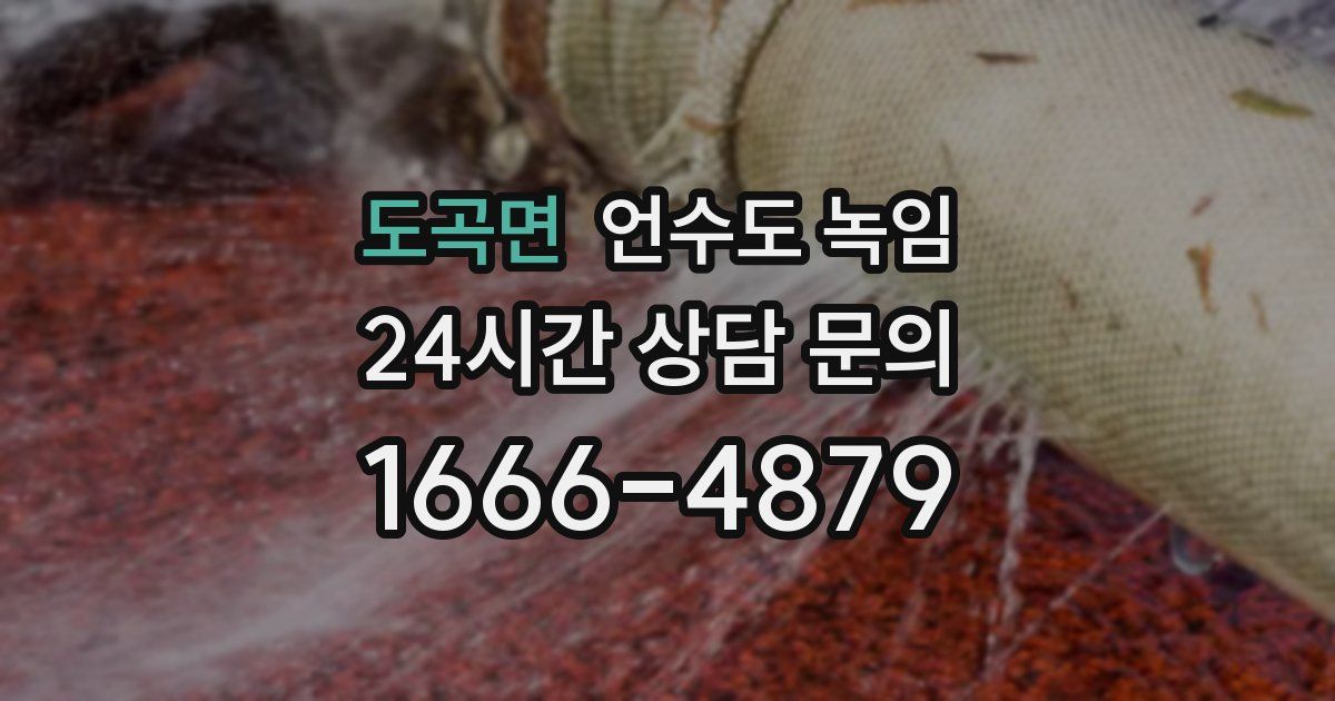 도곡면 언수도 녹임