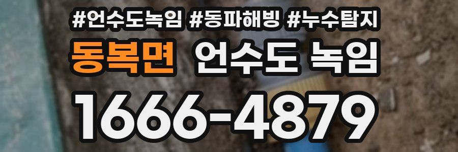 동복면 언수도 녹임