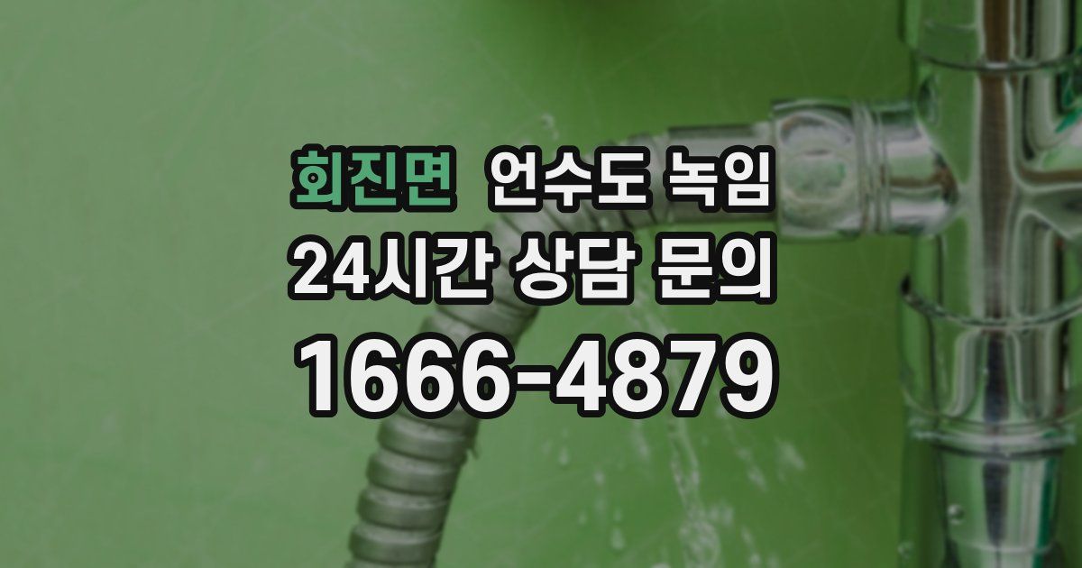 회진면 언수도 녹임