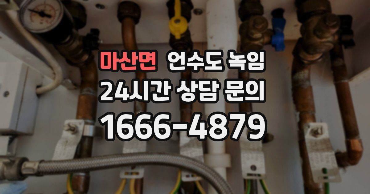 마산면 언수도 녹임