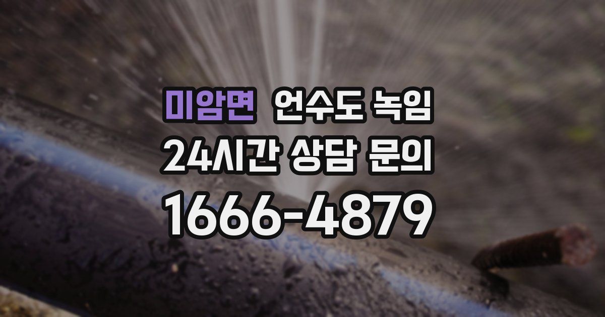 미암면 언수도 녹임