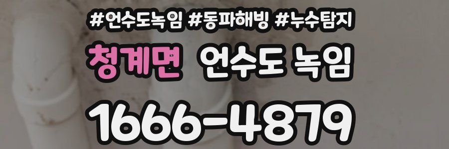 청계면 언수도 녹임