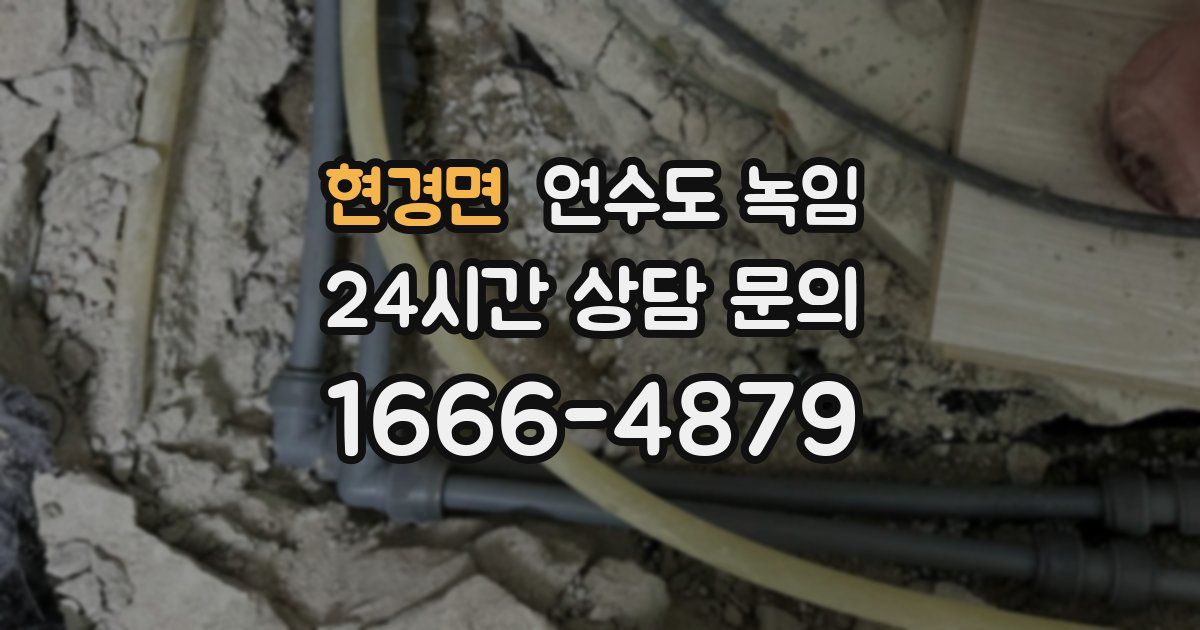 현경면 언수도 녹임