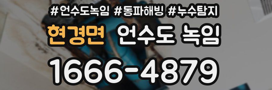 현경면 언수도 녹임