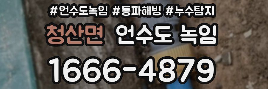 청산면 언수도 녹임