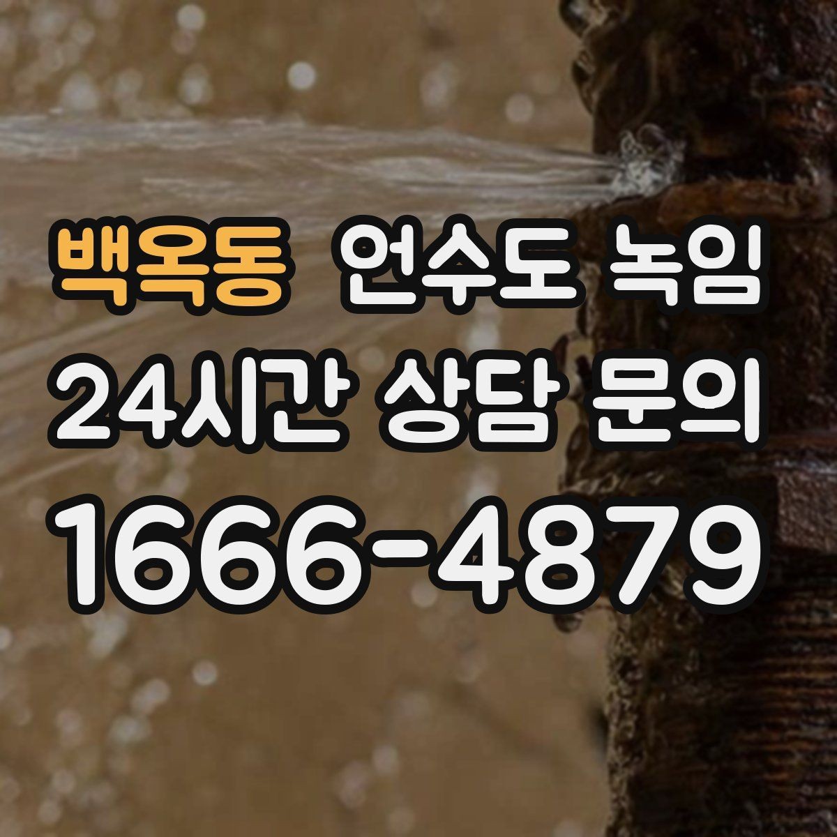 백옥동 언수도 녹임 계량기함부터 세대 내부까지 점검 루트