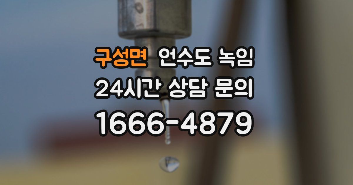 구성면 언수도 녹임