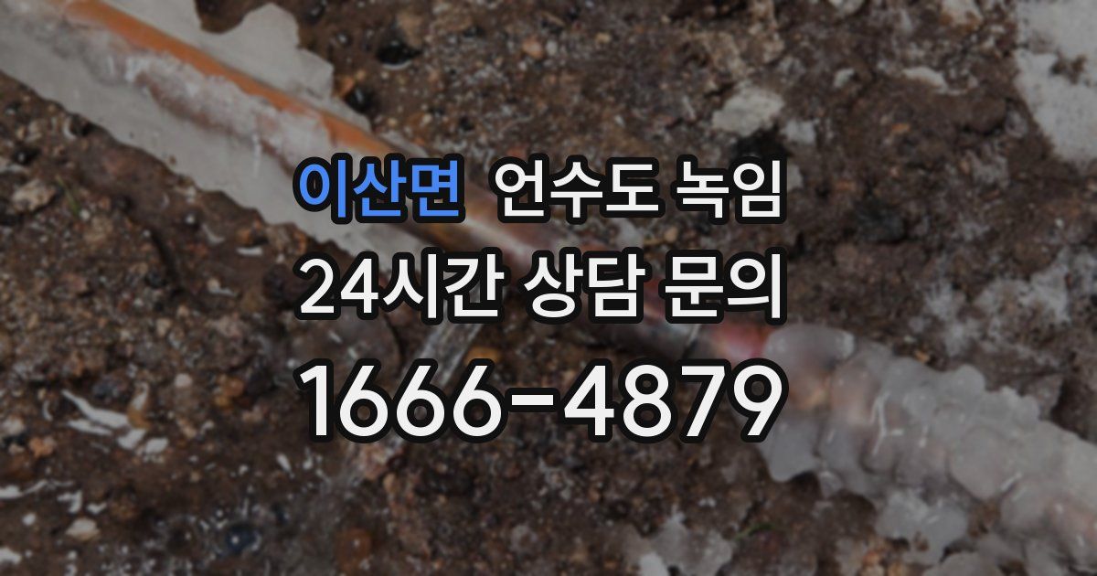 이산면 언수도 녹임
