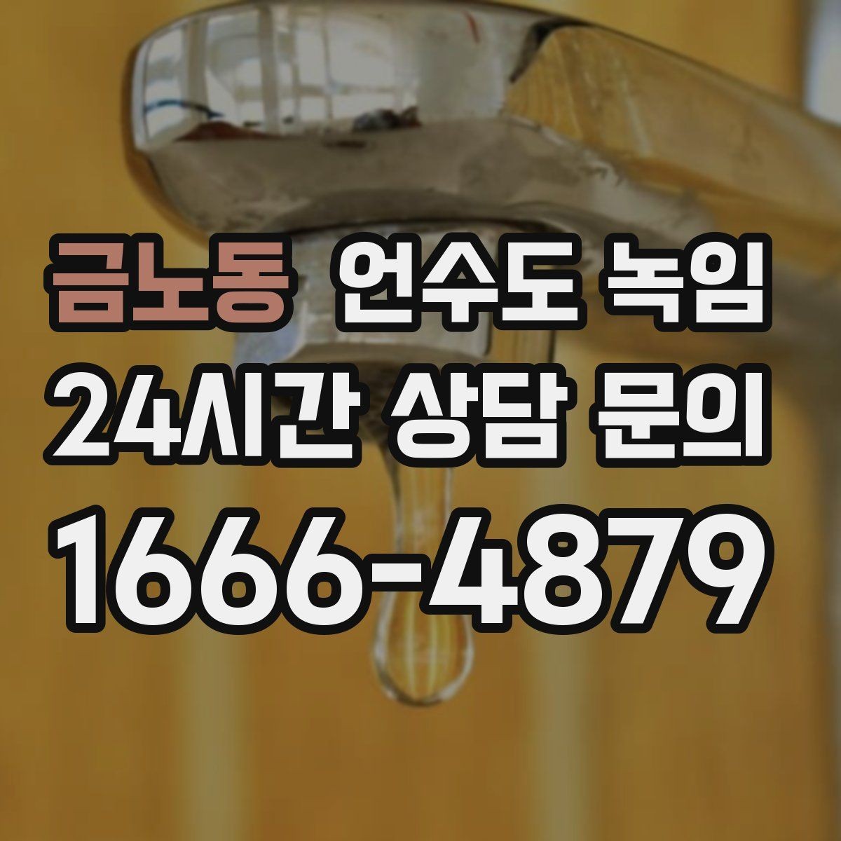 금노동 언수도 녹임 정수기 연결 라인이 얼었을 때 증상과 대처