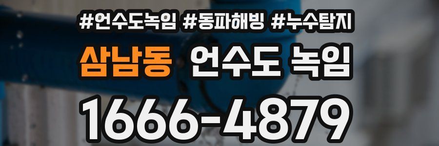 삼남동 언수도 녹임