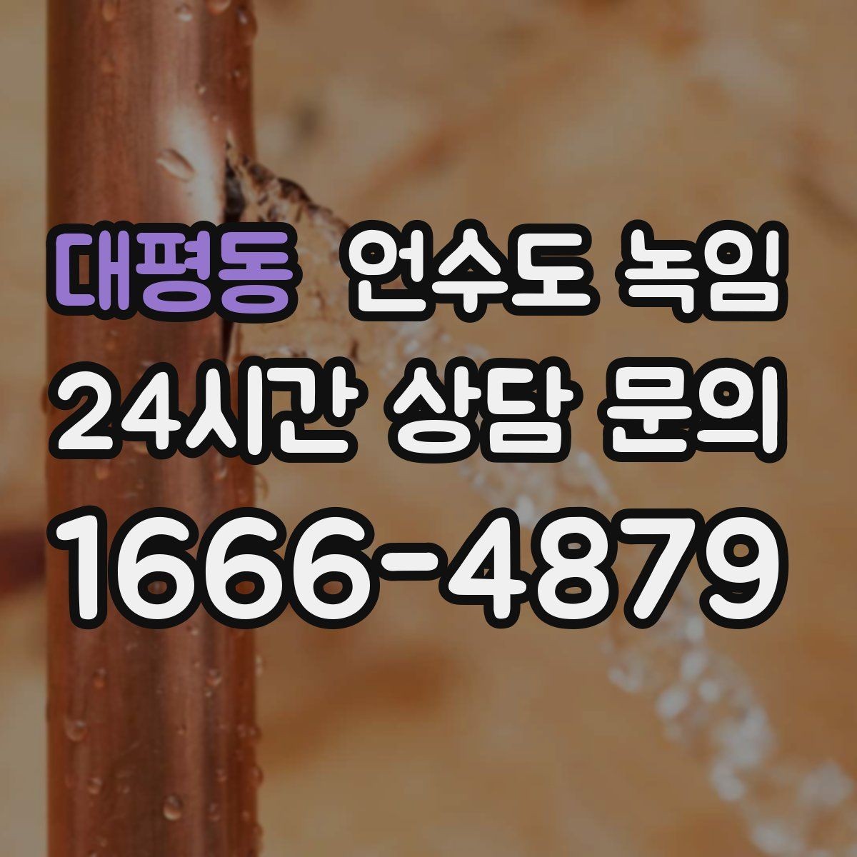 대평동 언수도 녹임 배관이 완전히 얼었을 때 나타나는 증상