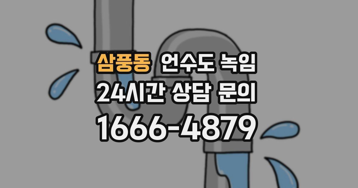 삼풍동 언수도 녹임