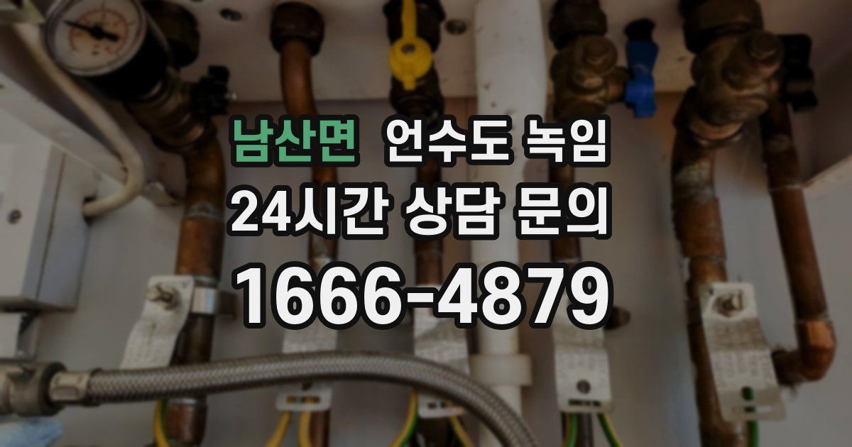 남산면 언수도 녹임