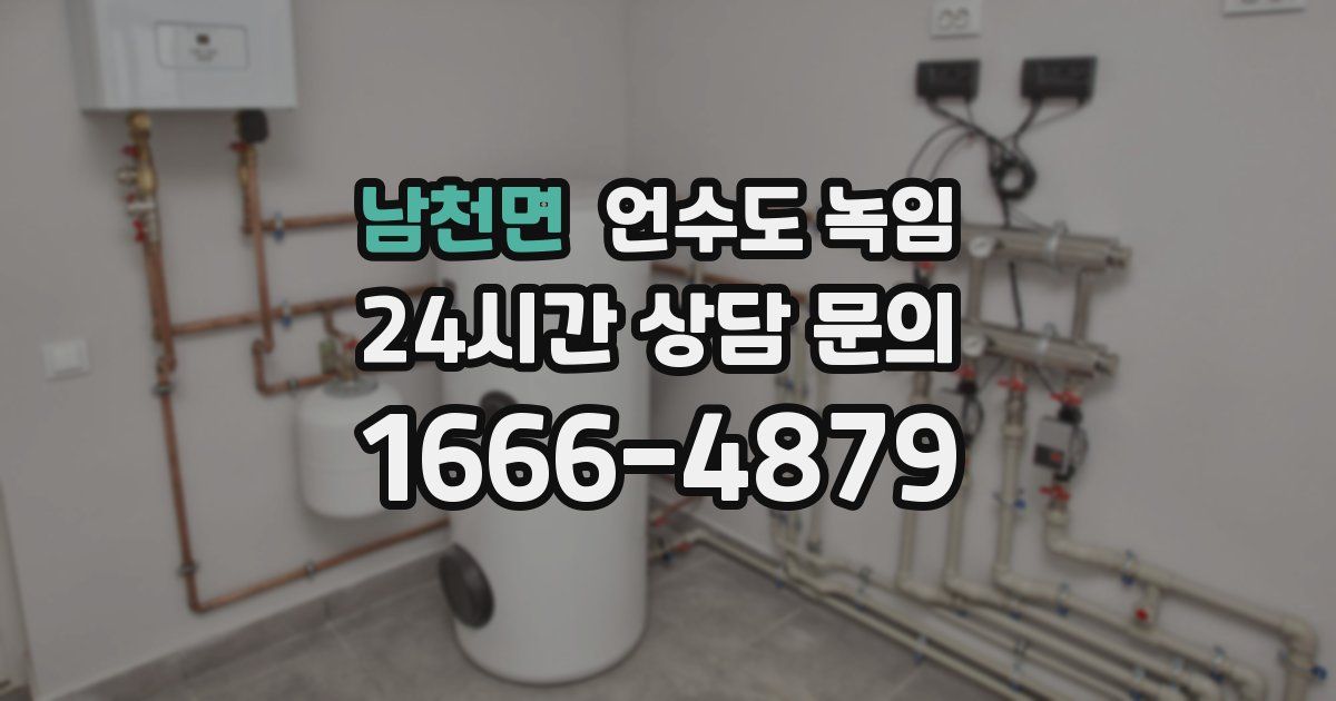 남천면 언수도 녹임