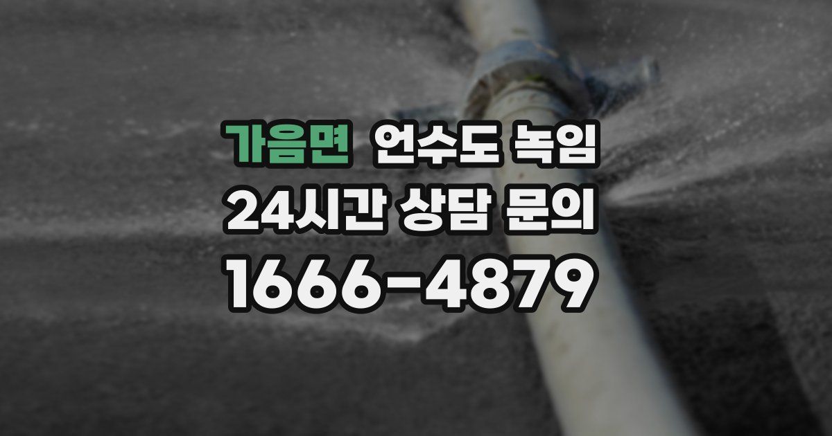 가음면 언수도 녹임