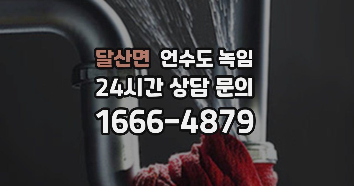 달산면 언수도 녹임