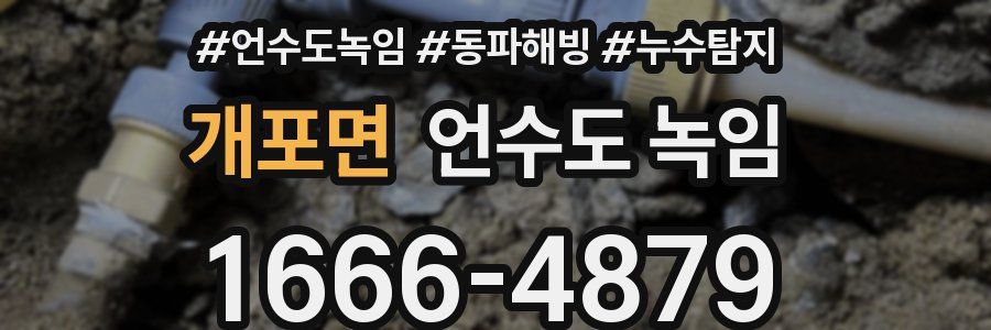 개포면 언수도 녹임