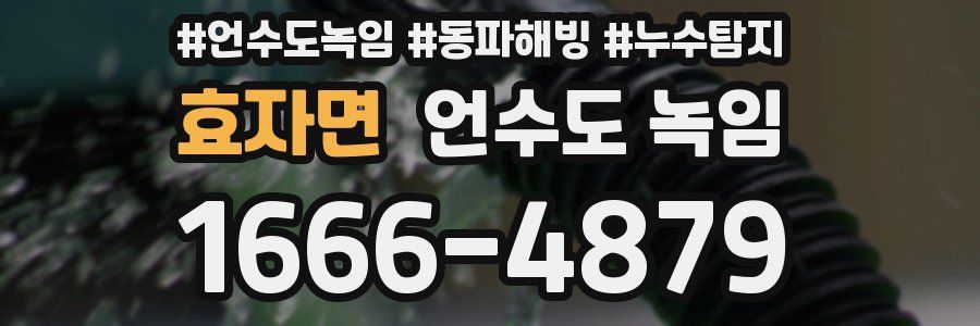 효자면 언수도 녹임