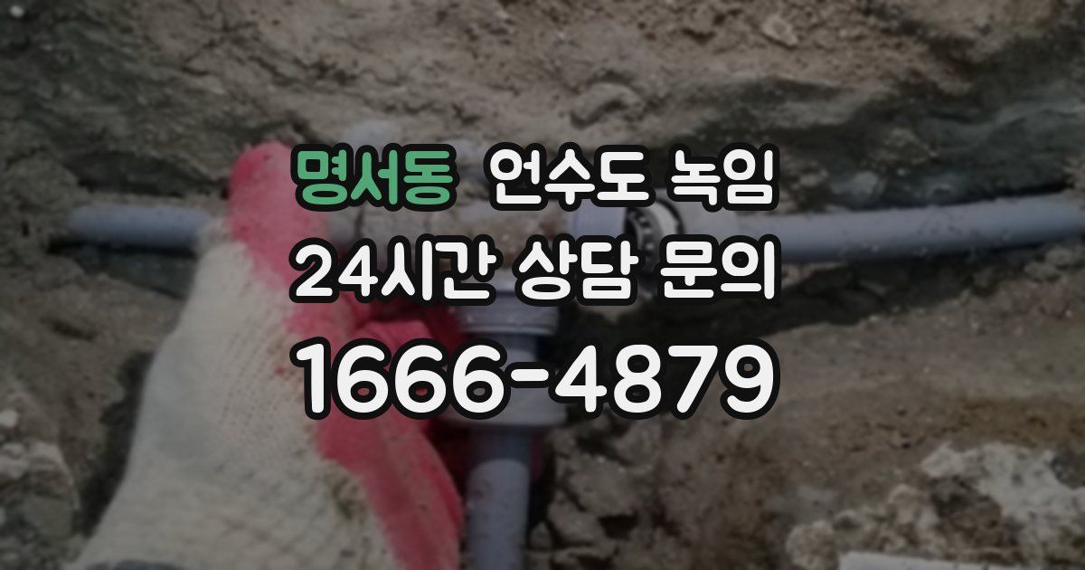 명서동 언수도 녹임