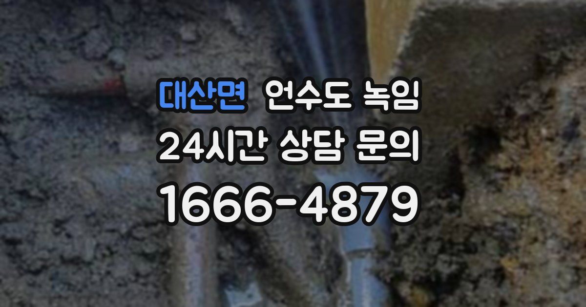 대산면 언수도 녹임