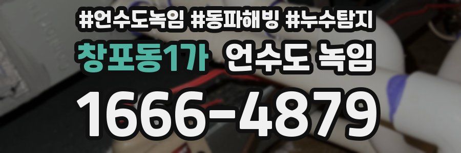 창포동1가 언수도 녹임